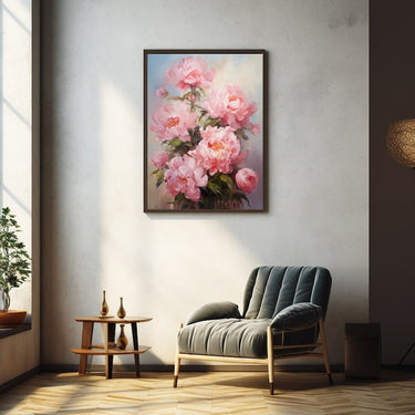 Pink Peony Oil Painting
